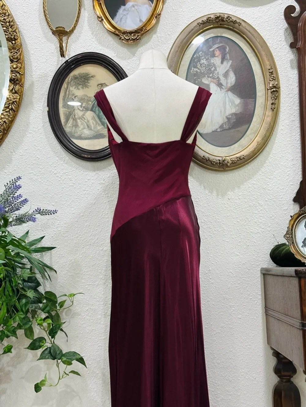 Windsor Off-Shoulder Burgundy Maxi Dress - Picture 13 of 13